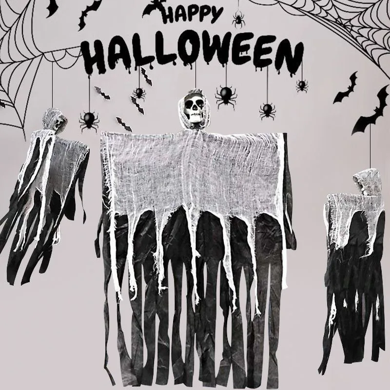 

Halloween horror skull ghost pendant haunted house escape scene layout props decorations