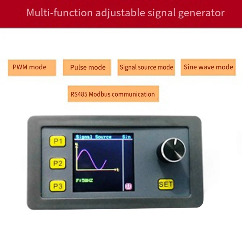 PWM Pulse Adjustable Module Sine Wave 4-20MA, 2-10V Portable Multifunctional Signal Generator RS485 Modbus Easy To Use A