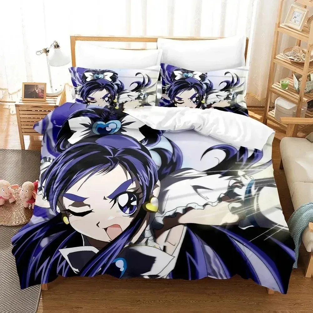 

Anime Pretty Cure Bedding Set Duvet Cover Bed Set Quilt Cover Pillowcase Comforter king Queen Size Boys Adult Bedding Set