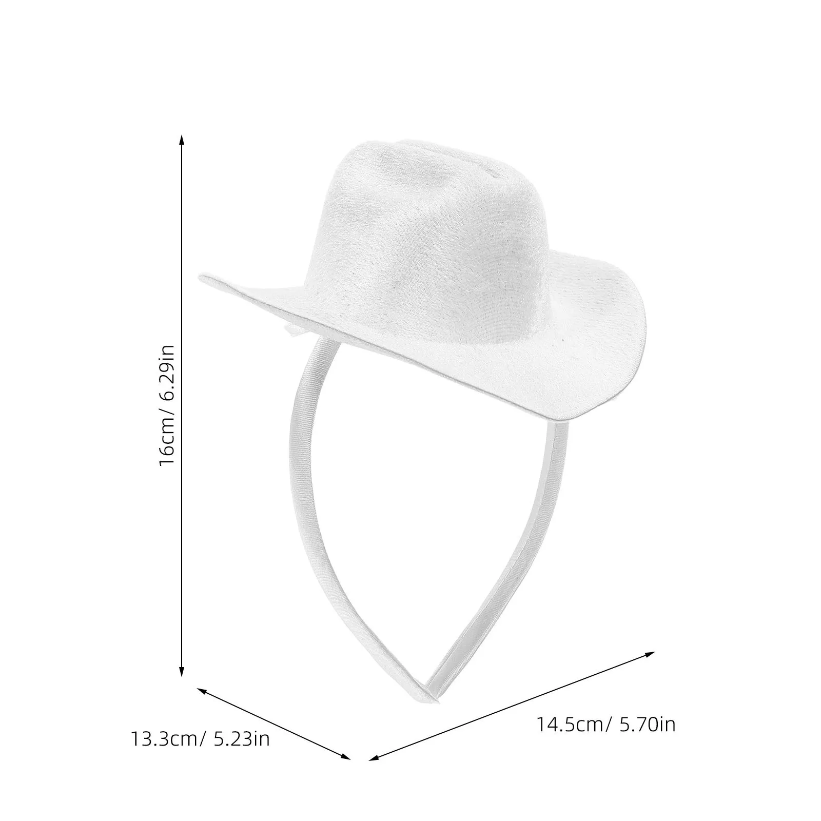 عصابة رأس على شكل قبعة رعاة البقر للنساء، ملحقات حفلات ذات طابع غربي، خفيفة الوزن، زي رقص كرنفال، أغطية رأس - صغيرة #3