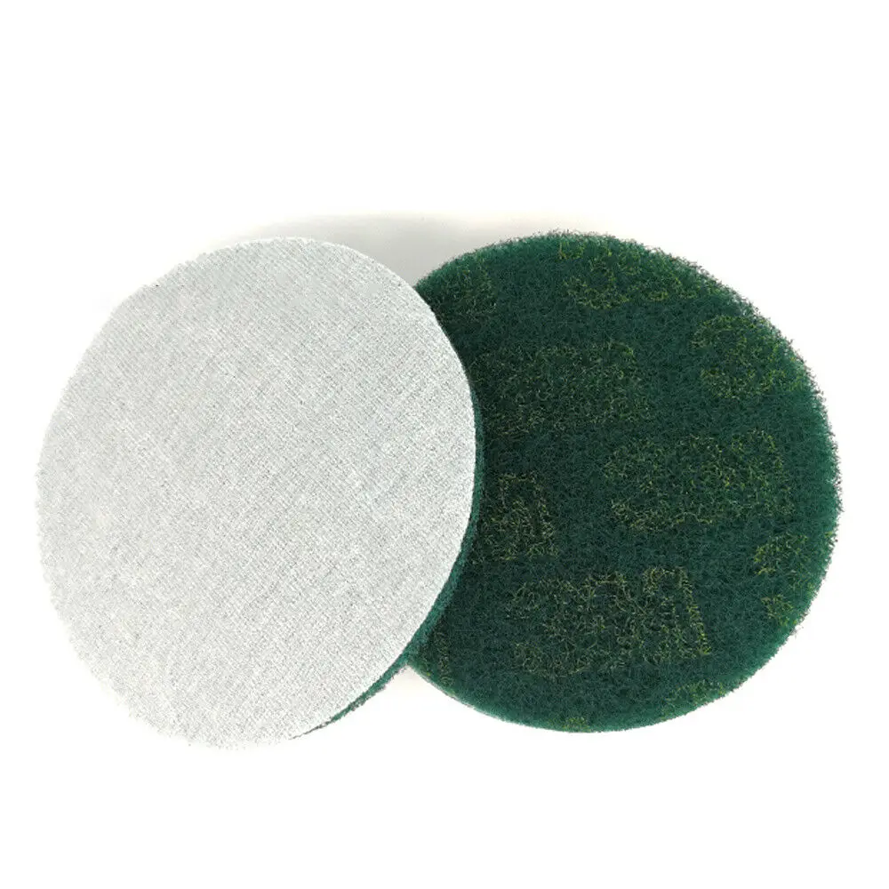 

7" Inch 180mm Green Scouring Pad Hook & Loop Abrasive Cleaning Pad 240 Grit Polishing Cleaning Aluminum Copper Stainless Steel