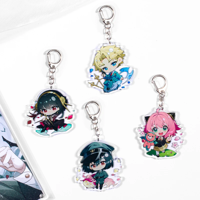 Yor Forger Yuri Briar Anya Forger Animation Fan Cute Laminated Keychain Animation Peripherals Pendant Keychain Anime Accessories