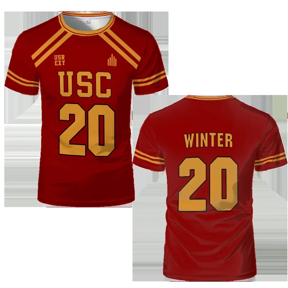 

USC Troy Captain Lacrosse Team Uniform Fans Must Have 90 Minutes Quick-drying Tops Men's And Women's Sports Breathable T-shirts