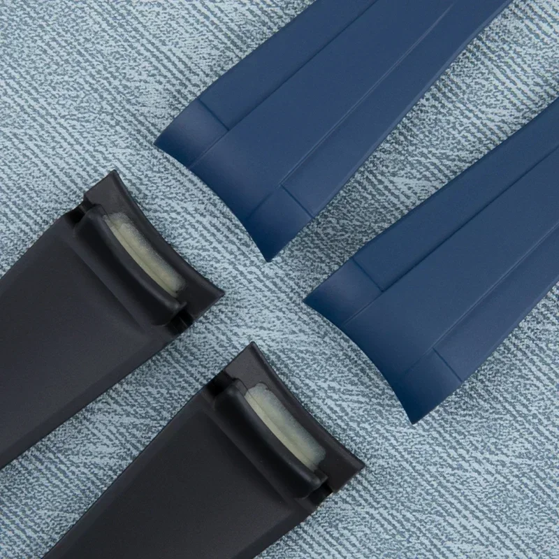 Ремешок для Rolex 20 мм подводник Carson Oysterflex GMT браслет складная пряжка 21 мм 22 мм натуральный резиновый ремешок для часов