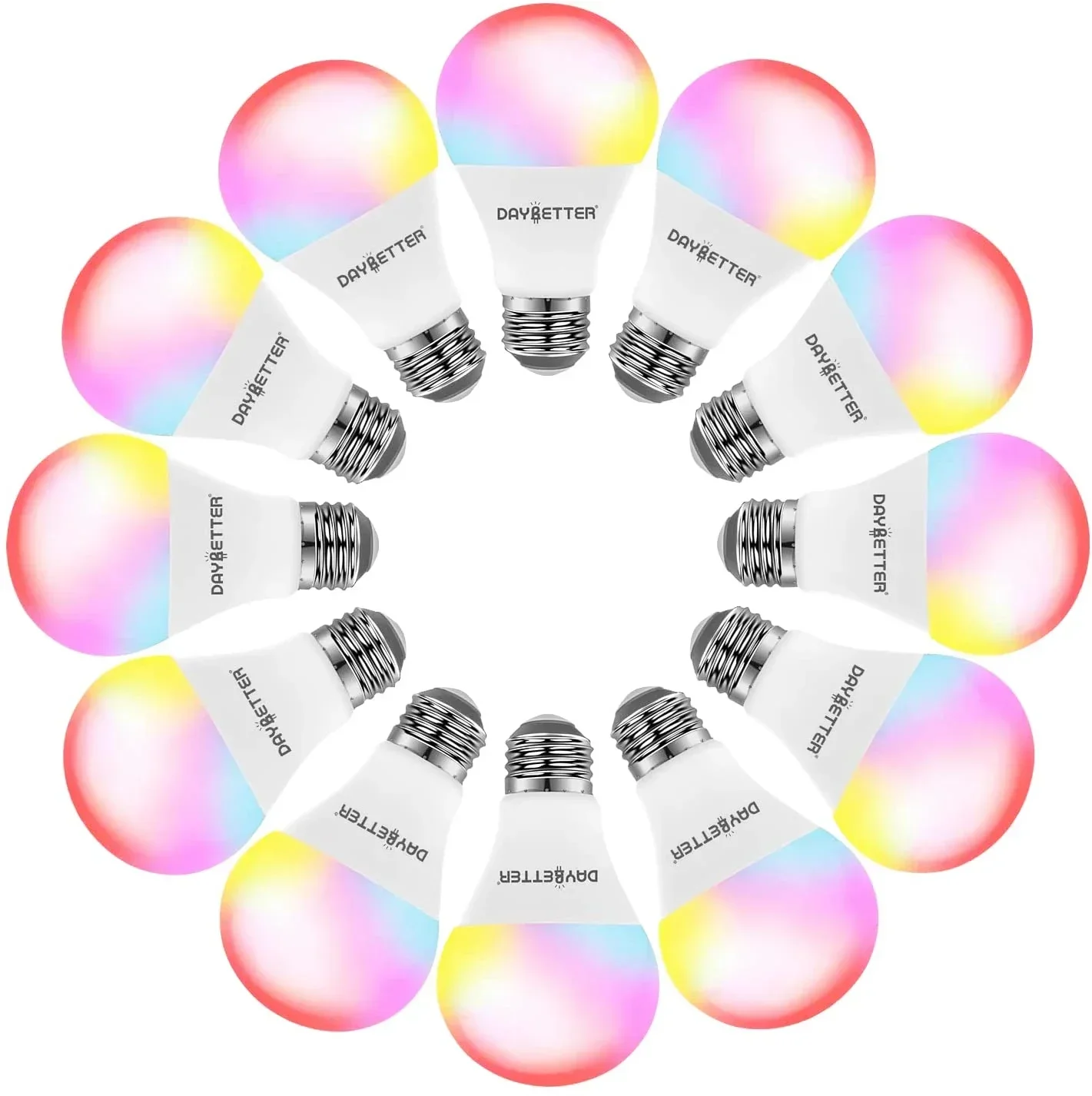 

Умные светодиодные лампы RGB 9 Вт с управлением через Wi-Fi и приложение, меняющие цвет, 12 шт. – Хит продаж для декора, совместимые с Alexa и Google Home Assistant