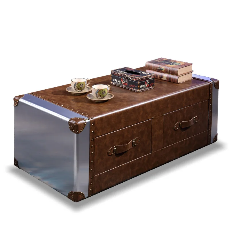 

American rural retro coffee table foreskin hotel bed and breakfast side coffee table