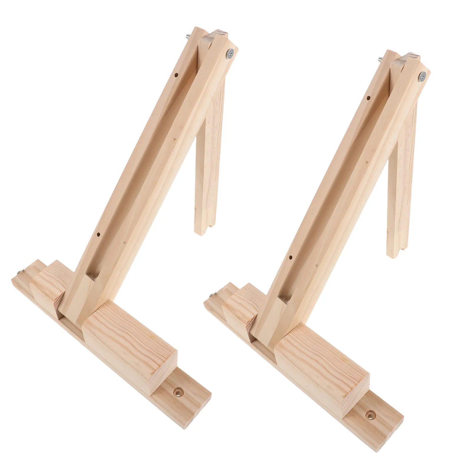 2Pcs Adjustable Folding Wall Mounted Wooden Brackets Space Saving Wall Lamp Holder Study Bedroom Reading Light Stand