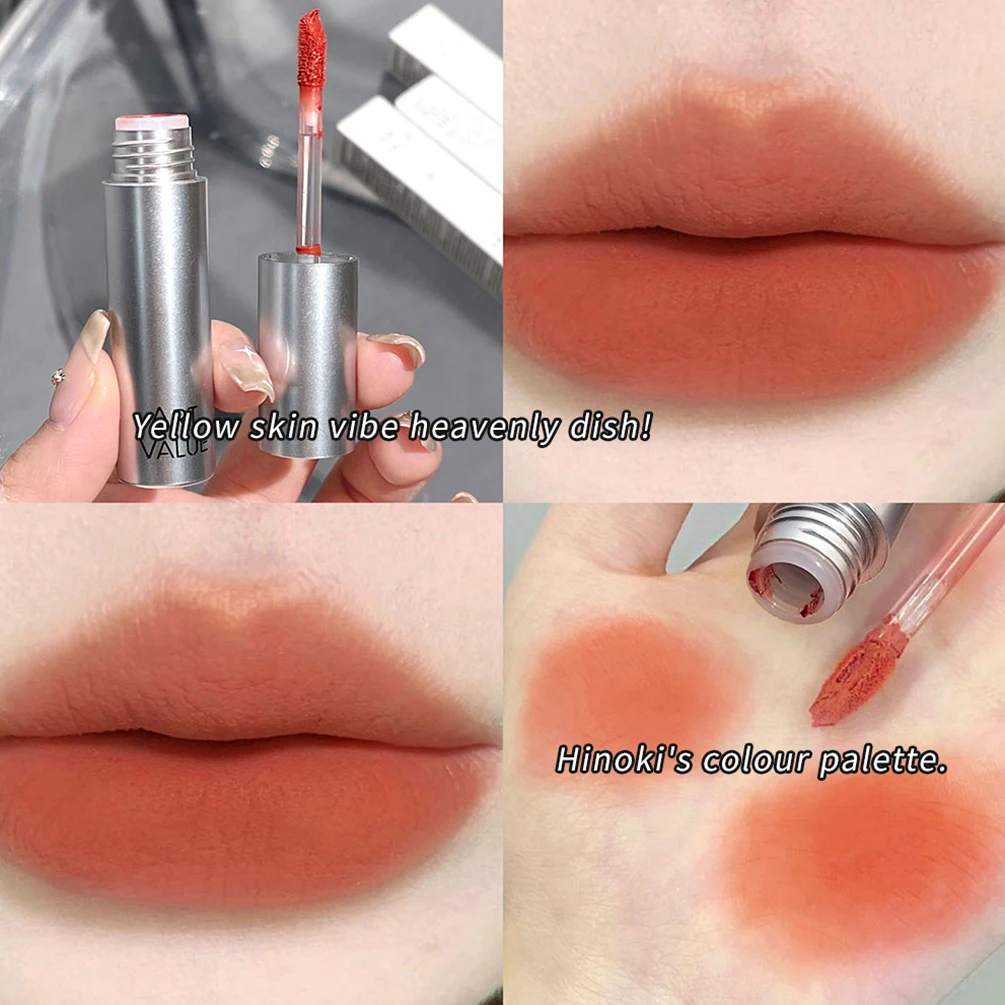 Rossetto liquido opaco nudo che non sbiadisce Impermeabile duraturo Lucidalabbra rosso sexy Tazza antiaderente Smalto labbra idratante Trucco Tinta labbra