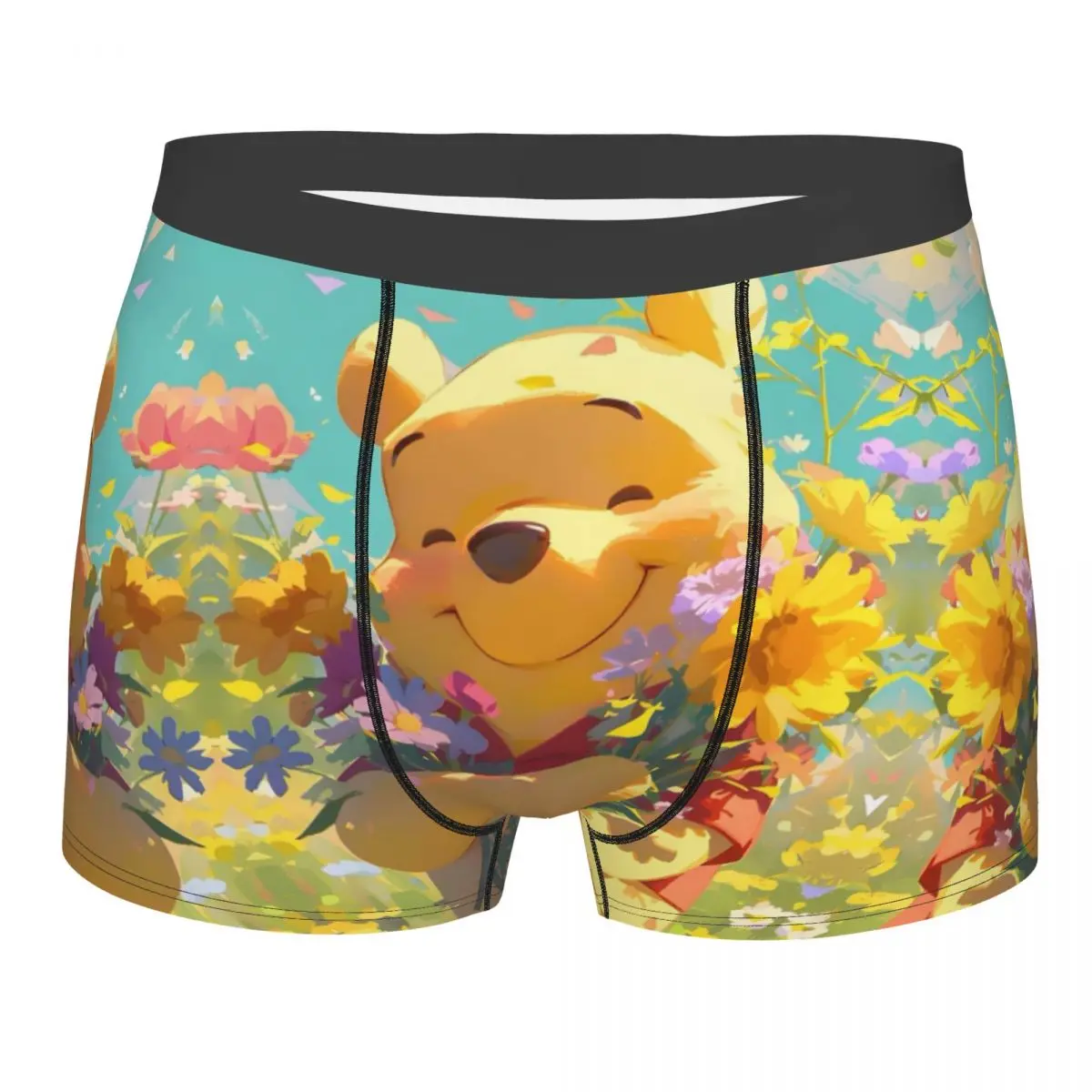 

Очаровательные мужские шорты-боксеры с Винни-Пухом на заказ, нижнее белье с 3D принтом Kawaii, трусы с героями мультфильмов, дышащие трусы