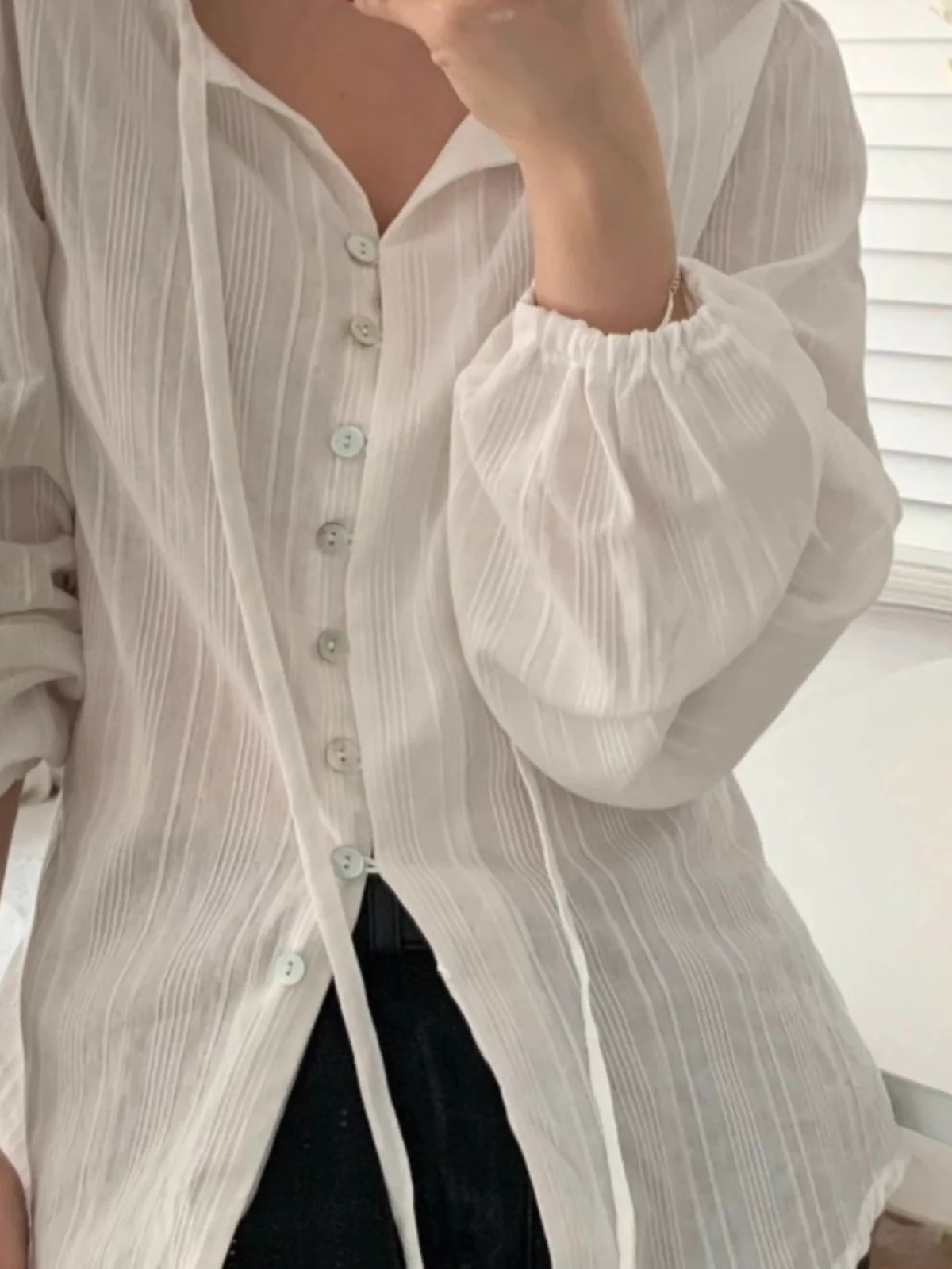 エレガントな秋の長袖シャツ A ライン ミニスカート 2 点セット サッシュ デザイン多用途ファッショナブルな若い女性のための