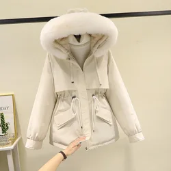 Women Solid Quilted Coat Casual Fashion Hooded Coat Female Long Sleeve Zipper Outerwear Jackets Lady Clothes Autumn Winter