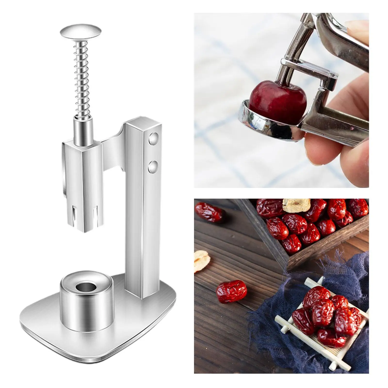 Cherry Pitter Stainless Steel Labor Saving Kitchen Gadget Cherry Stoner Cherry Seed Remover Fruit Pit Remover for Olive Jujube