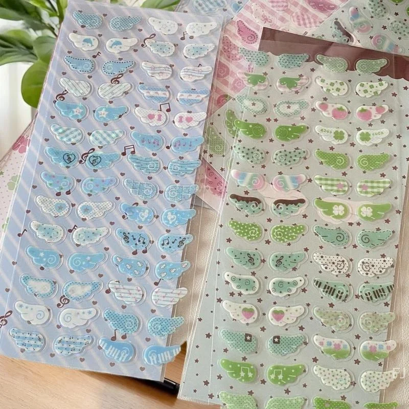 [YU] 1/4 قطعة أجنحة الحب الفراولة البرسيم ستار تألق فلاش فيلم ملصقات كاميرا الهاتف خمر سكرابوكينغ لاصقة تزيين