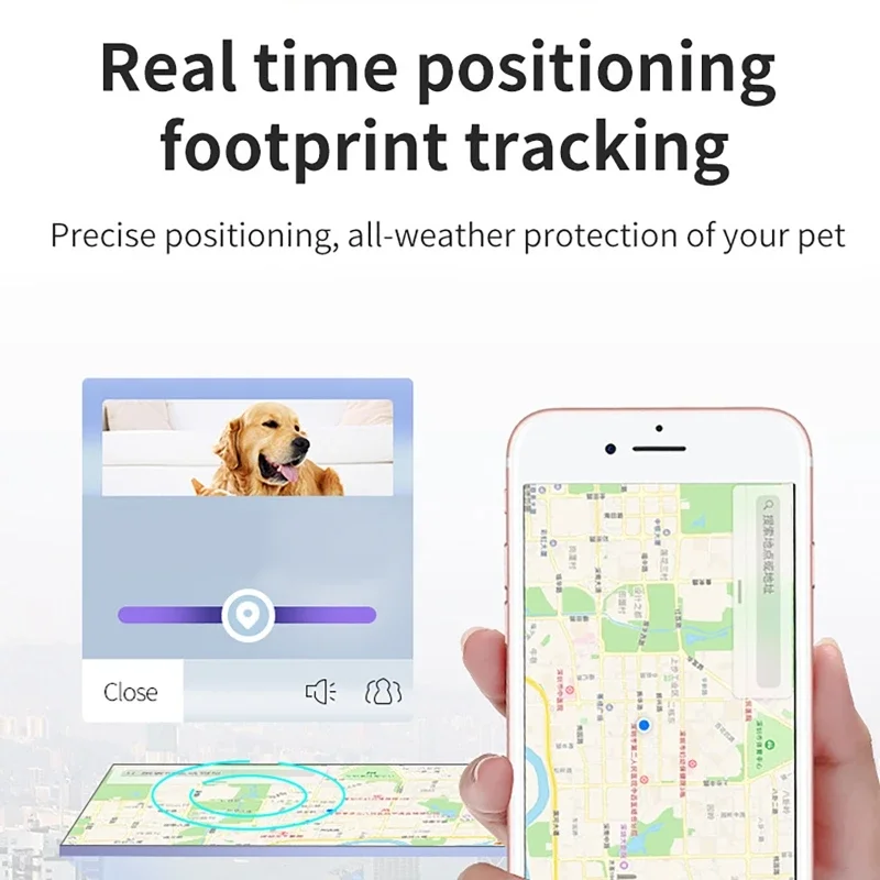 2G/4G Pet GPS Anti Lost Tracker Waterproof Smart Necklace Locator Remote Intercom Track Playback Cat Dog Collar Locator Device view 6