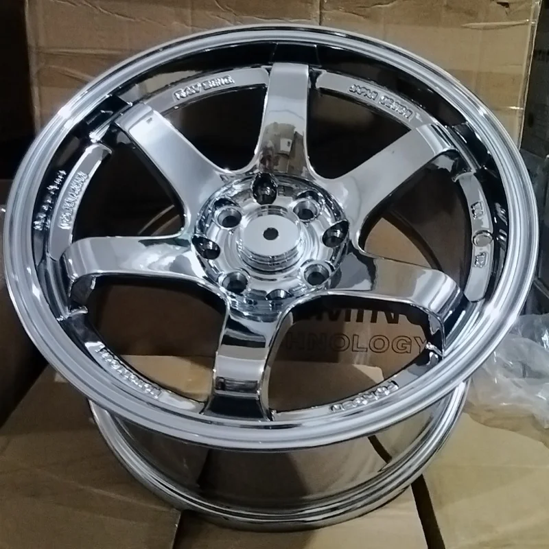 

15inch 8.25j Pcd 8x100 / 114.3 Alloy Full Face Chrome Car Wheel Rims Hub MOQ 4pcs for toyota