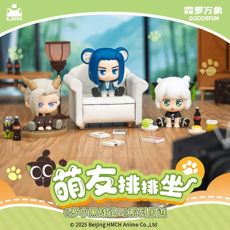 Pré-venda senluo wanxiang luo xiaohei zhanji 2 bonito grão periferia genuíno caixa cega saco cego ornamento q edição artesanal