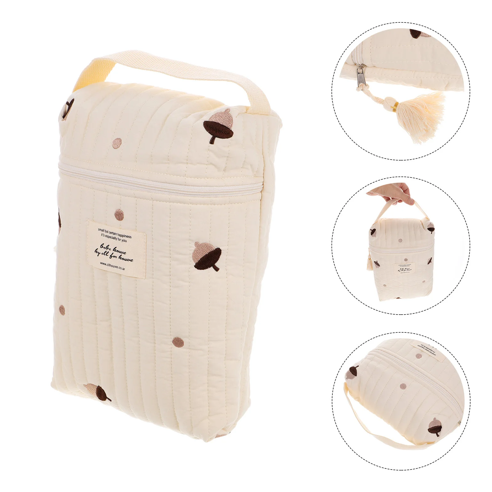 

Diaper Storage Bag Portable Diaper Organizer Pouch Large Capacity for Diapers Wipes Bottles Stroller Attachable Travel Friendly