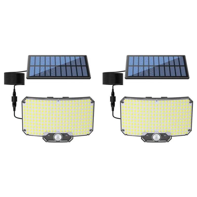 ABLN-2X 234LED Solar Security Lights Outdoor Motion Sensor Waterproof 3 Modes Split Solar Flood Wall Light