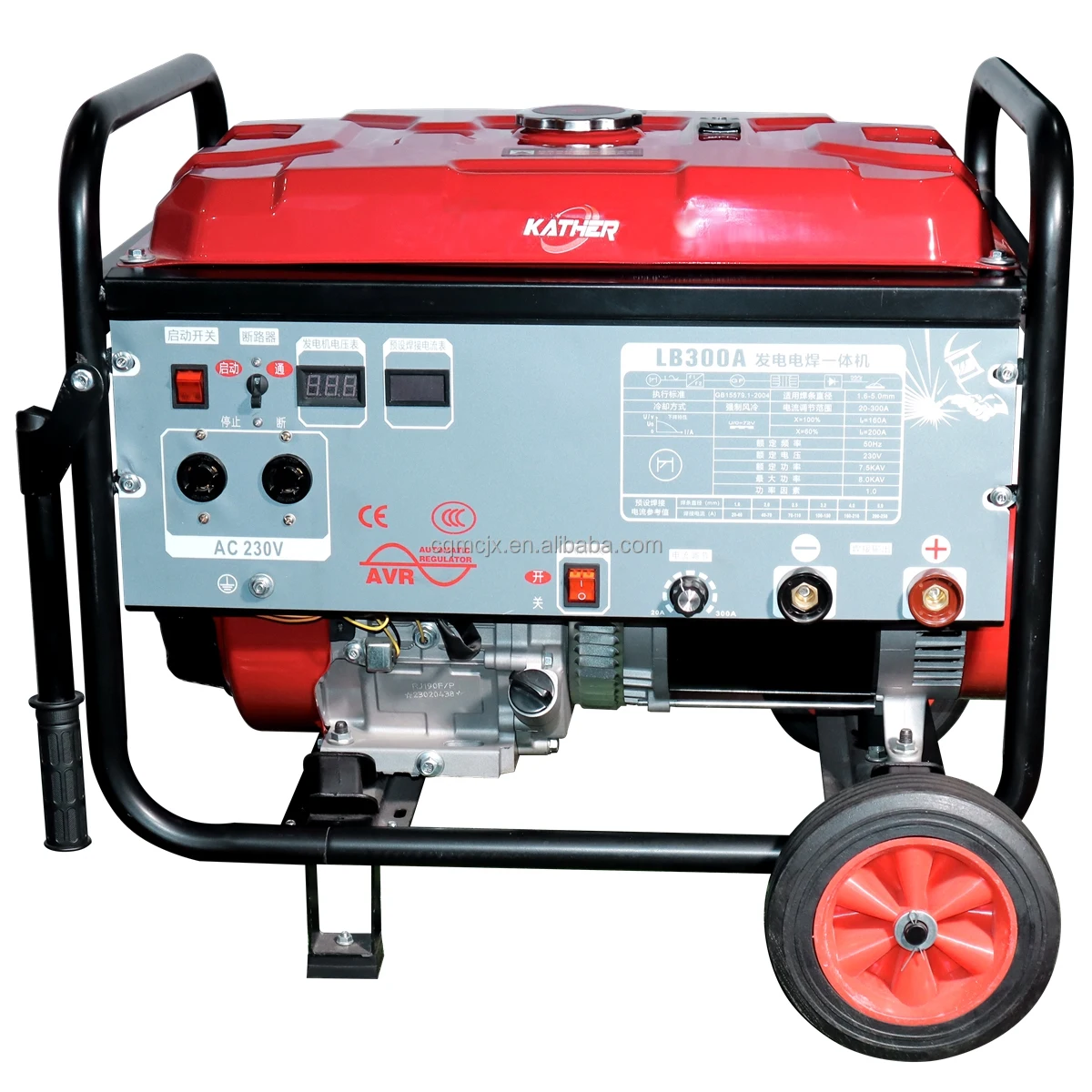 7500kw Portable 50 Hz Arc Welding Machine Generator 7.5kva 7.5kw 20~300a Adjustable  Engine Driven Welder Generators