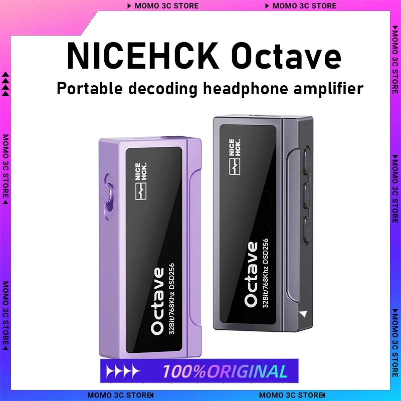 

NICEHCK Octave Type-C Портативный ЦАП Усилитель для наушников ES9039Q2M Чип декодирования Двойной операционный усилитель SGM8262 Выход 3,5 мм 4,4 мм Аудио усилитель