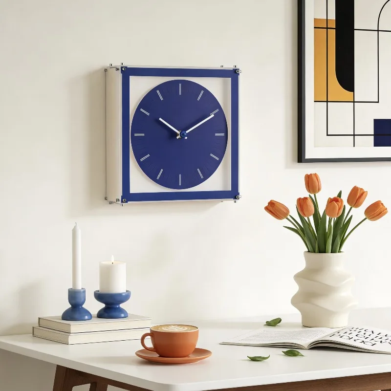 Modern Square Clock Silent Silent Wall Clock Living Room Art Decor Desk Clocks Nordic Home Bedroom No-drill Decoration Clocks