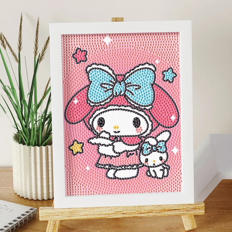 Diy Diamond Stickers Handmade Full Diamond Diamond Painting Sanrio Kurumi Cartoon Animation Paste Painting