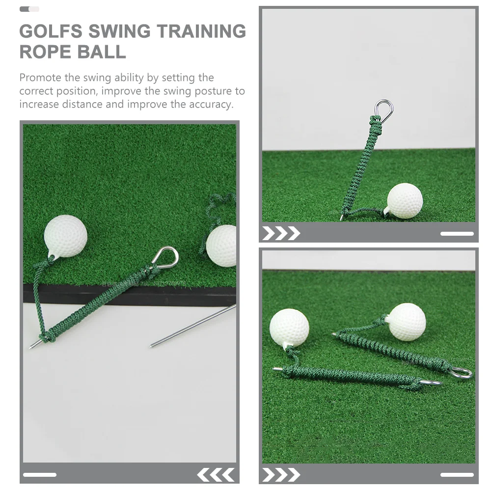 كرة حبل مدرب جولف سوينغ المحمولة تحسن مسار التأرجح وتوقيت الإصدار، موصل معدني قوي، تصميم خفيف الوزن لسهولة الاستخدام