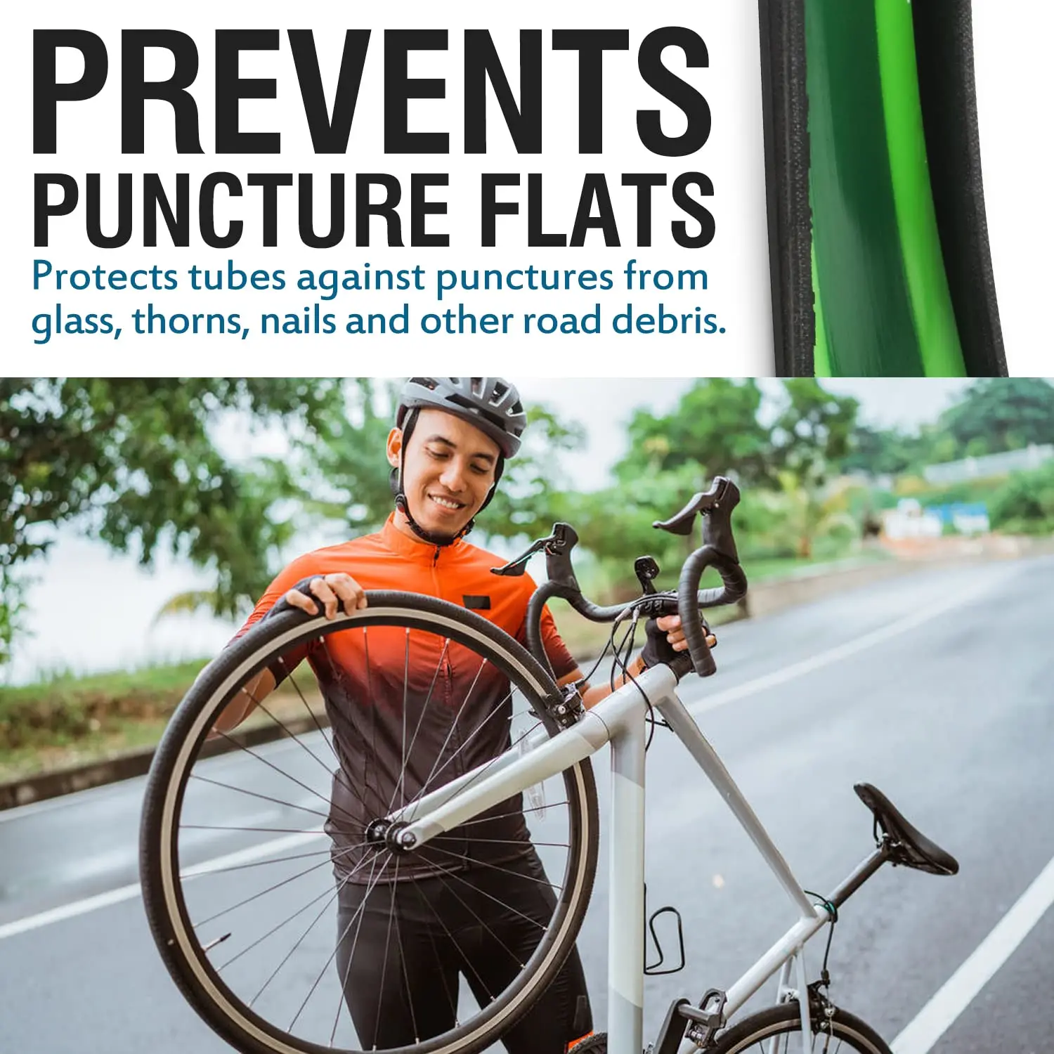 Bike Tire Liner-Help Prevent Flats Punctures Protects Inner Tire Tube TPU Liner Works  24" 26" 27.5" 29" 700C Mountain Road Bike view 3