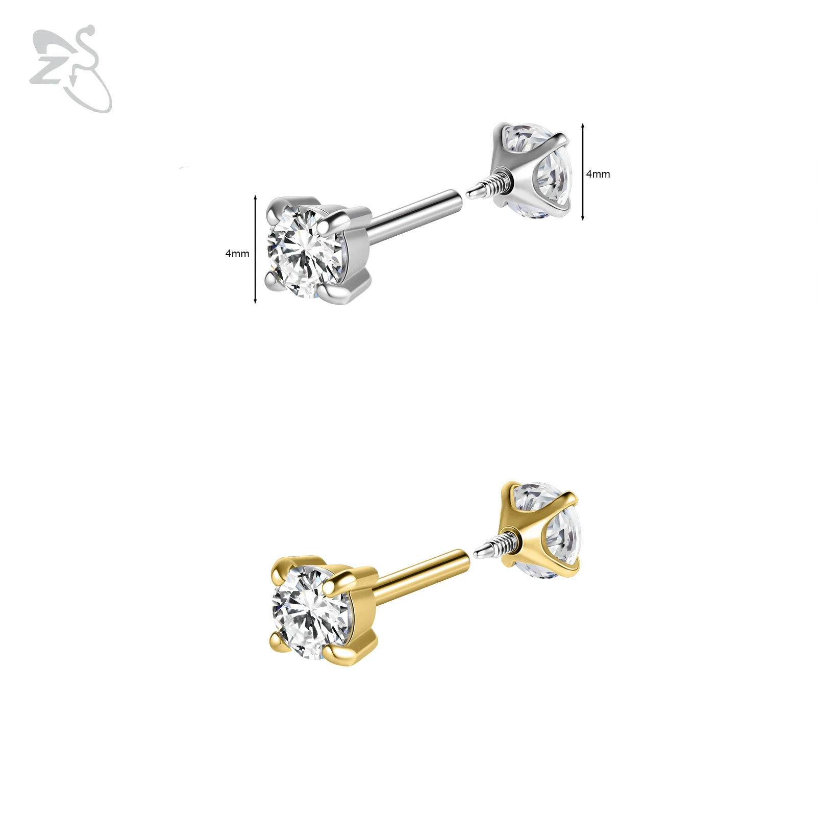 16G/18G Stainless Steel Labret Lip Ring Internal Thread