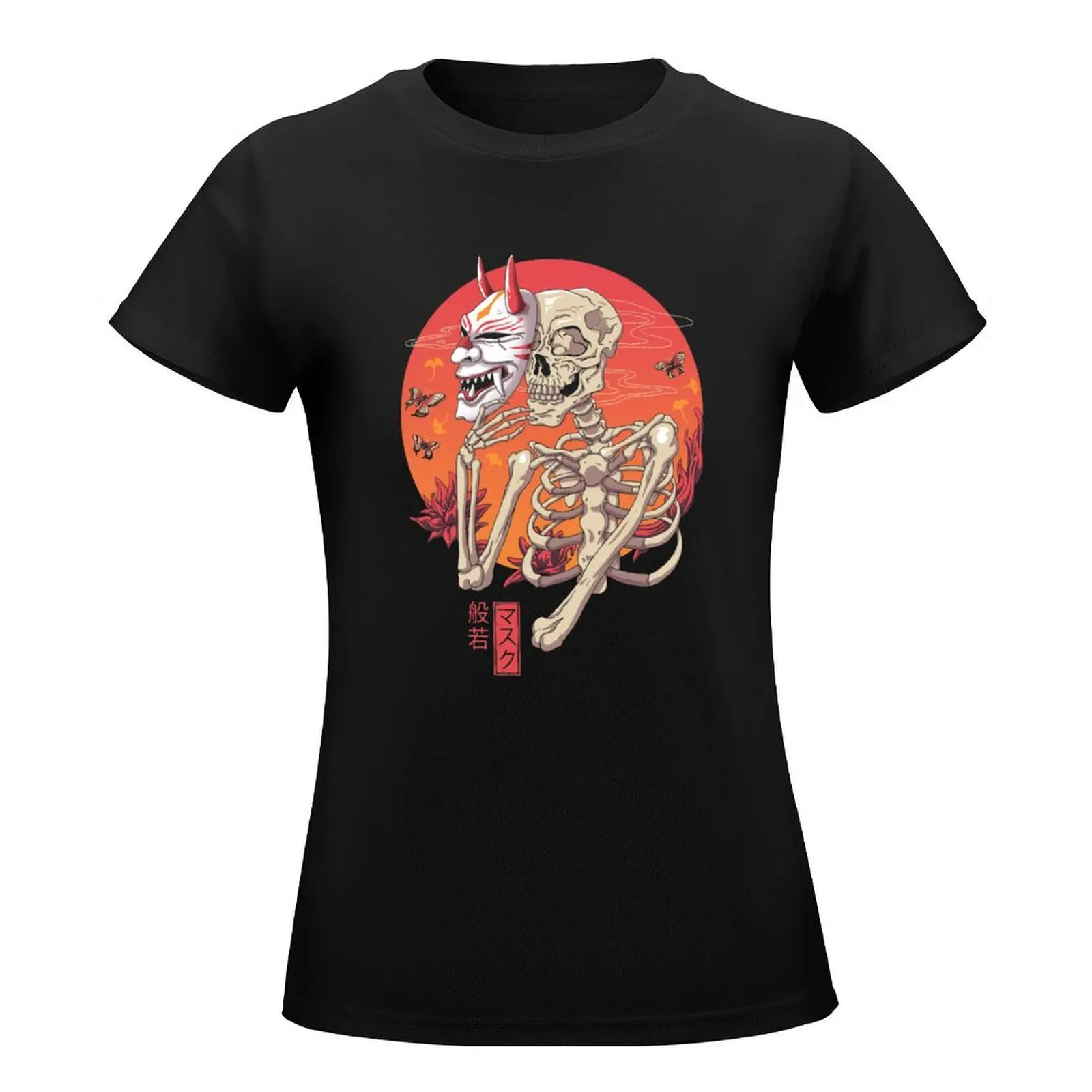 Hannya Yokai Mask T-Shirt cute tops anime clothes vintage clothes Women tops