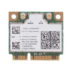 미니 PCIe 노트북 어댑터 2230BGN 2230BNHMW 무선 Wifi 카드 BT4.0 04W3765 Dropship