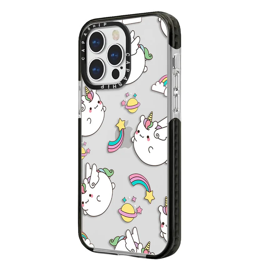 Arco-íris estrela unicórnios corgis caso para iphone 16 15 14 13 12 11 pro x xs xr max 7 8 plus se 2022 tpu macio à prova de choque capa traseira