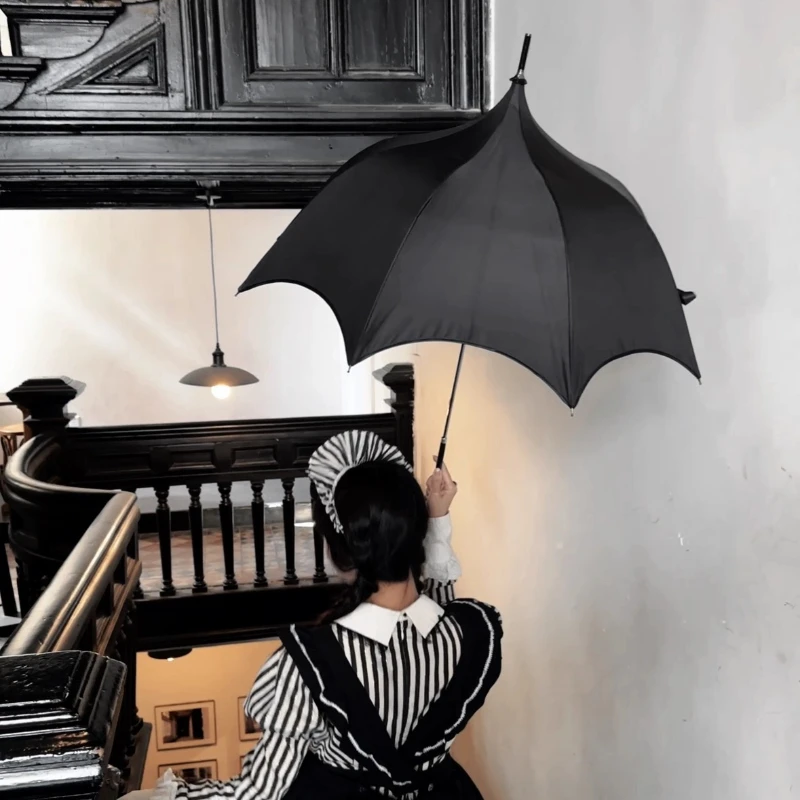 

고딕 로리타 감성 다크 스타일 박쥐 우산 옥타곤 접이식 패션 코스튬 UV Protection Gothic Lolita Folding Parasol Dual-purpose Sun Rain Umbrella Costume Fashion