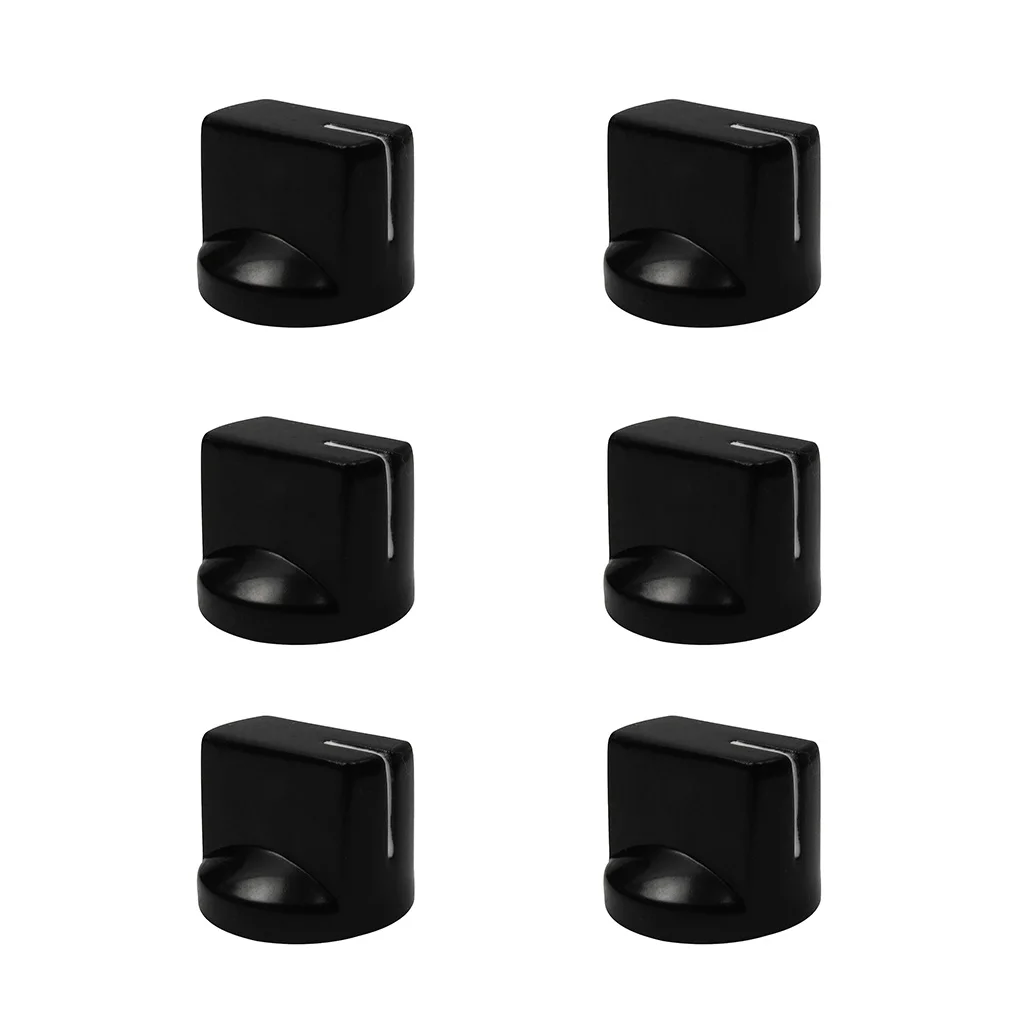 FLEOR 6PCS Plastic Flat Head Guitar Amp Amplifier Knobs Effect Pedal Control Knobs