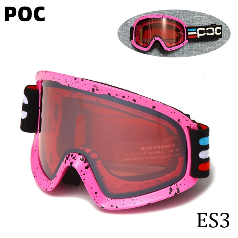 

POC new double layer anti-fog ski goggles Full-coverage coated safety goggles.Outdoor sports skiing equipment