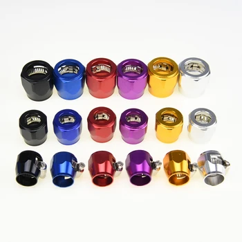 Fascetta stringitubo in alluminio AN4/AN6/AN8/AN10/AN12 Finitore per tubo flessibile Clip per olio combustibile Fascette per tubi dell'acqua Finishori esagonali