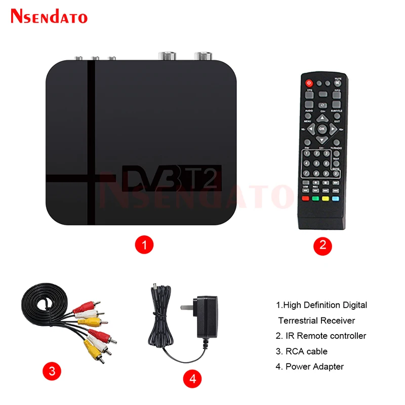 Receptor Digital terrestre DVBT2, reproductor Multimedia K2 HD DVB-T2, H.264/MPEG-4, Compatible con DVB-T, DBV, T2, para TV HDTV