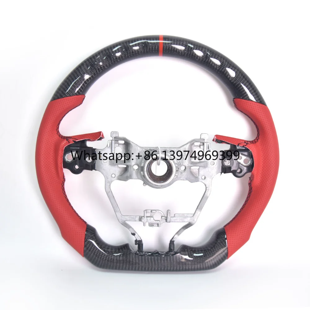 Suitable for Toyota Camry 2018 Modified Carbon Fiber Steering Wheel Assembly Suede Perforated Leather Customized Upgrade