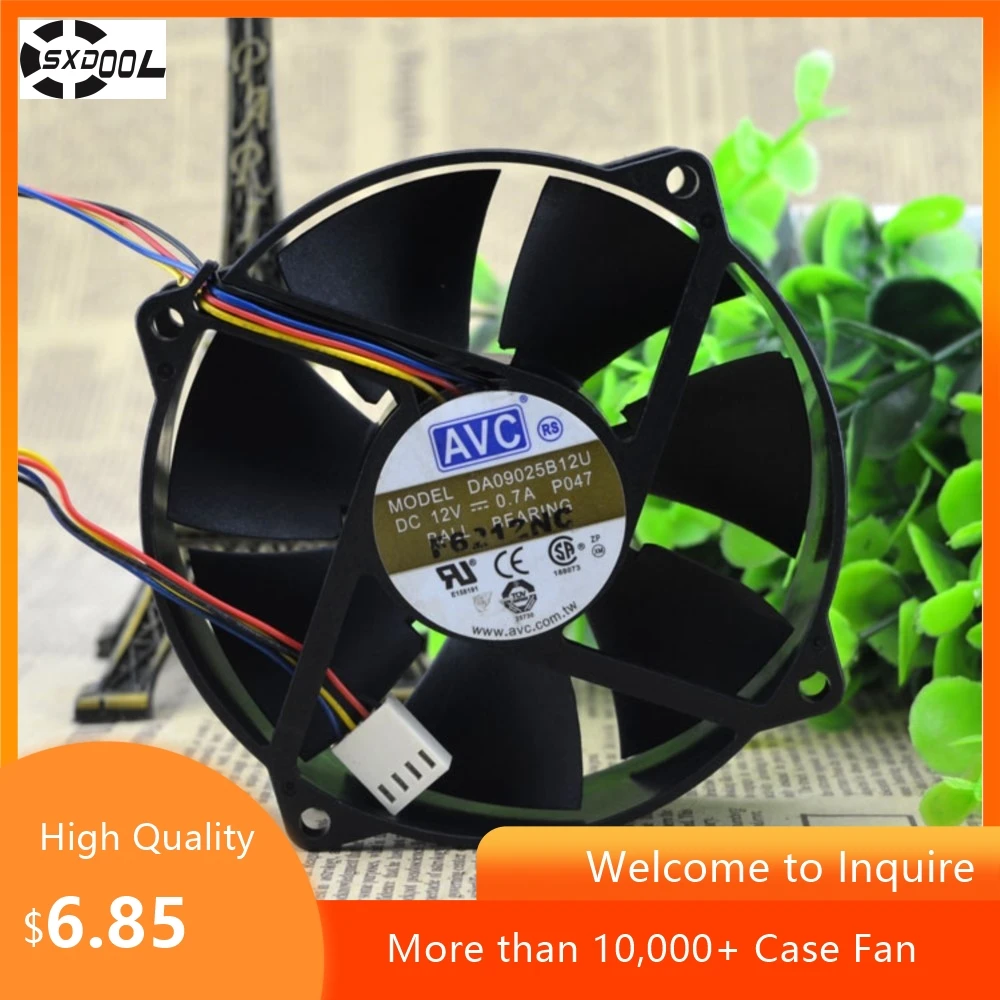 Охладитель радиатора Вентиляторы Da09025b12u для AVC 9 см Вентилятор процессора Радиатор 0,7 А Круглое охлаждение