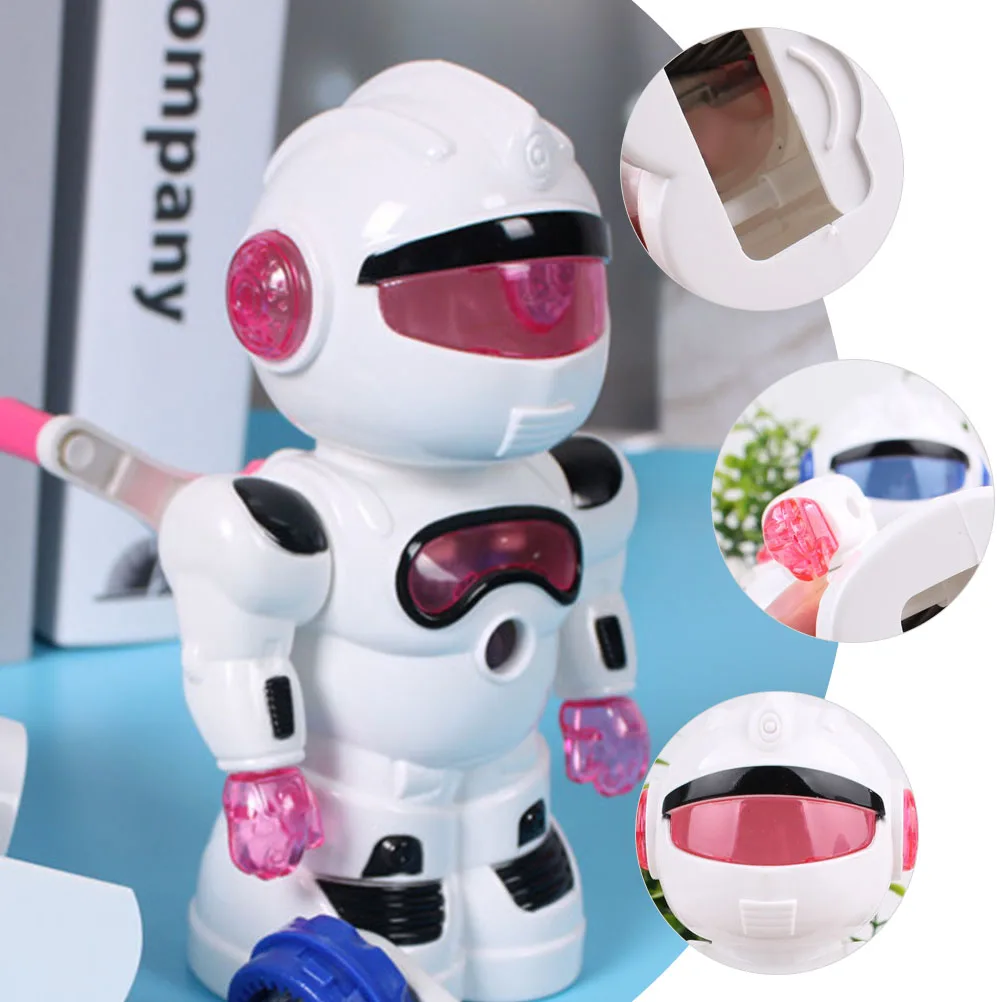 

Lovely Robot Shape Manual Portable Mini For Students Office School Supply Bright Color Pencil Sharpening Tool Single Hole