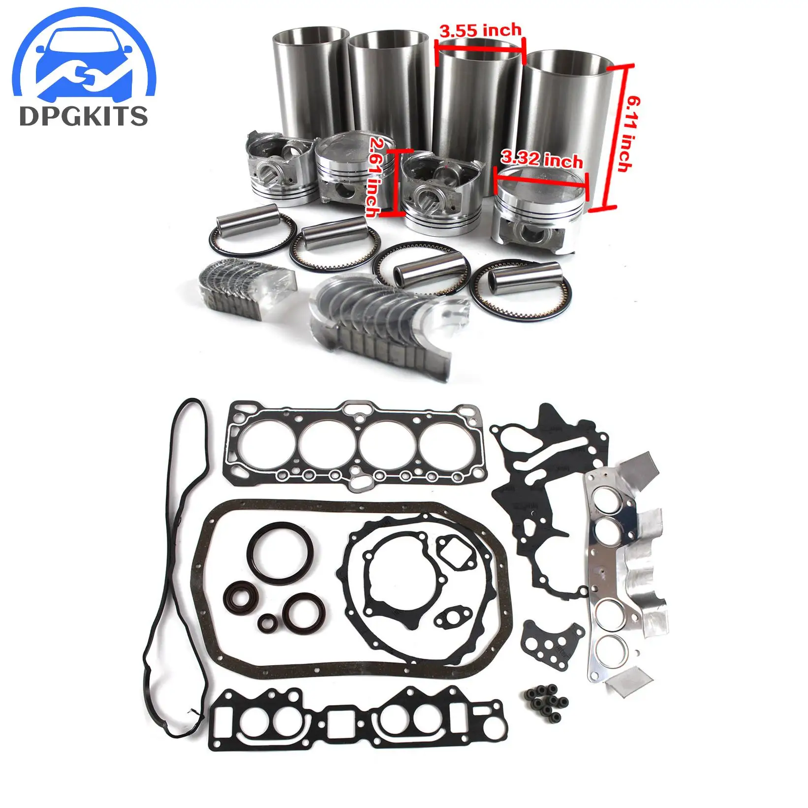 4G63 8V Engine Rebuilt kit For Mitsubishi 4G63 8V Engine Clark Vorkheftruck CAT GC15 GP15 Forklift MD105501 MD105516  Excavator