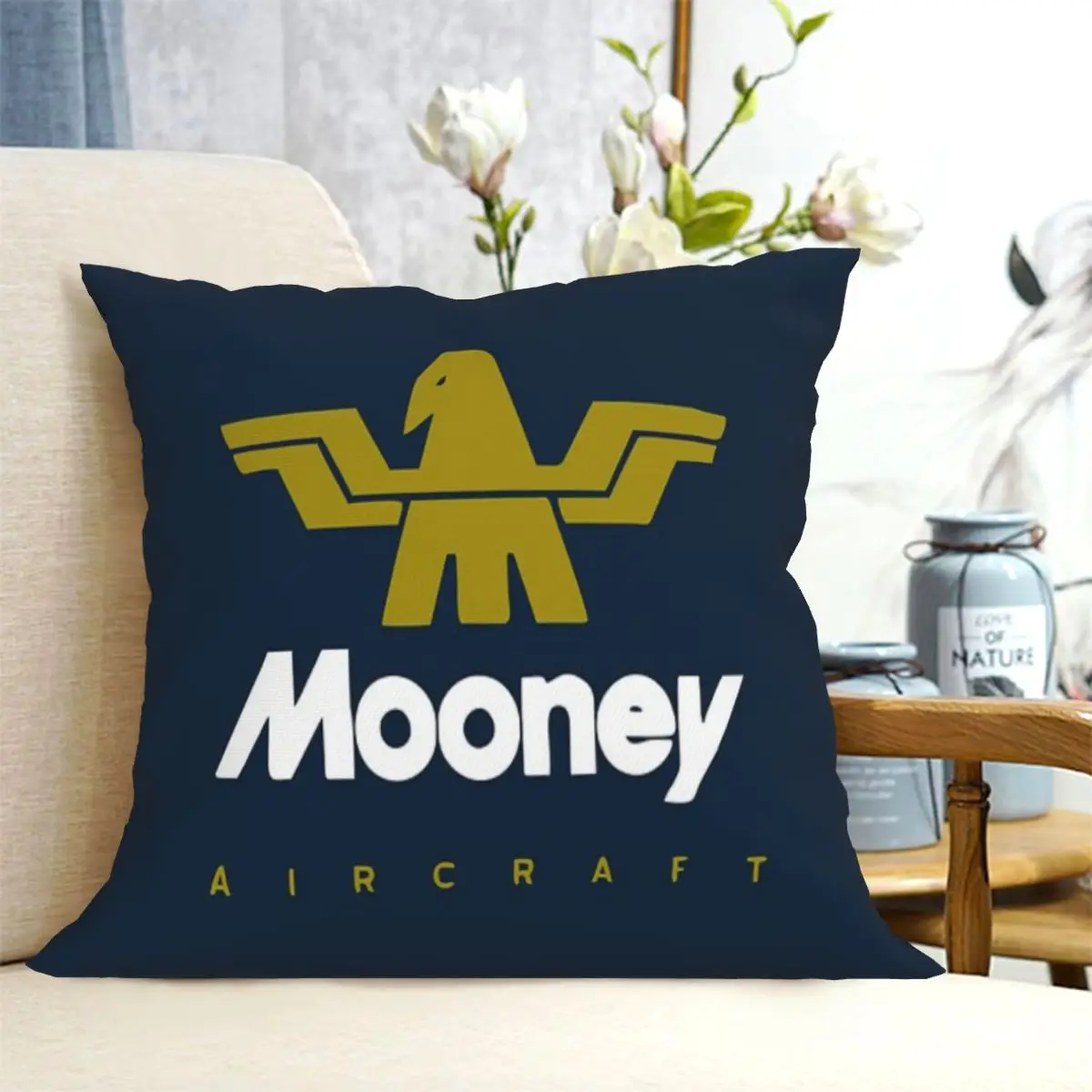 Mooney Aircraft Cushion Pillow Cover Zipper Cushion Cover Throw Pillow Pillow Decoration Home Customizable