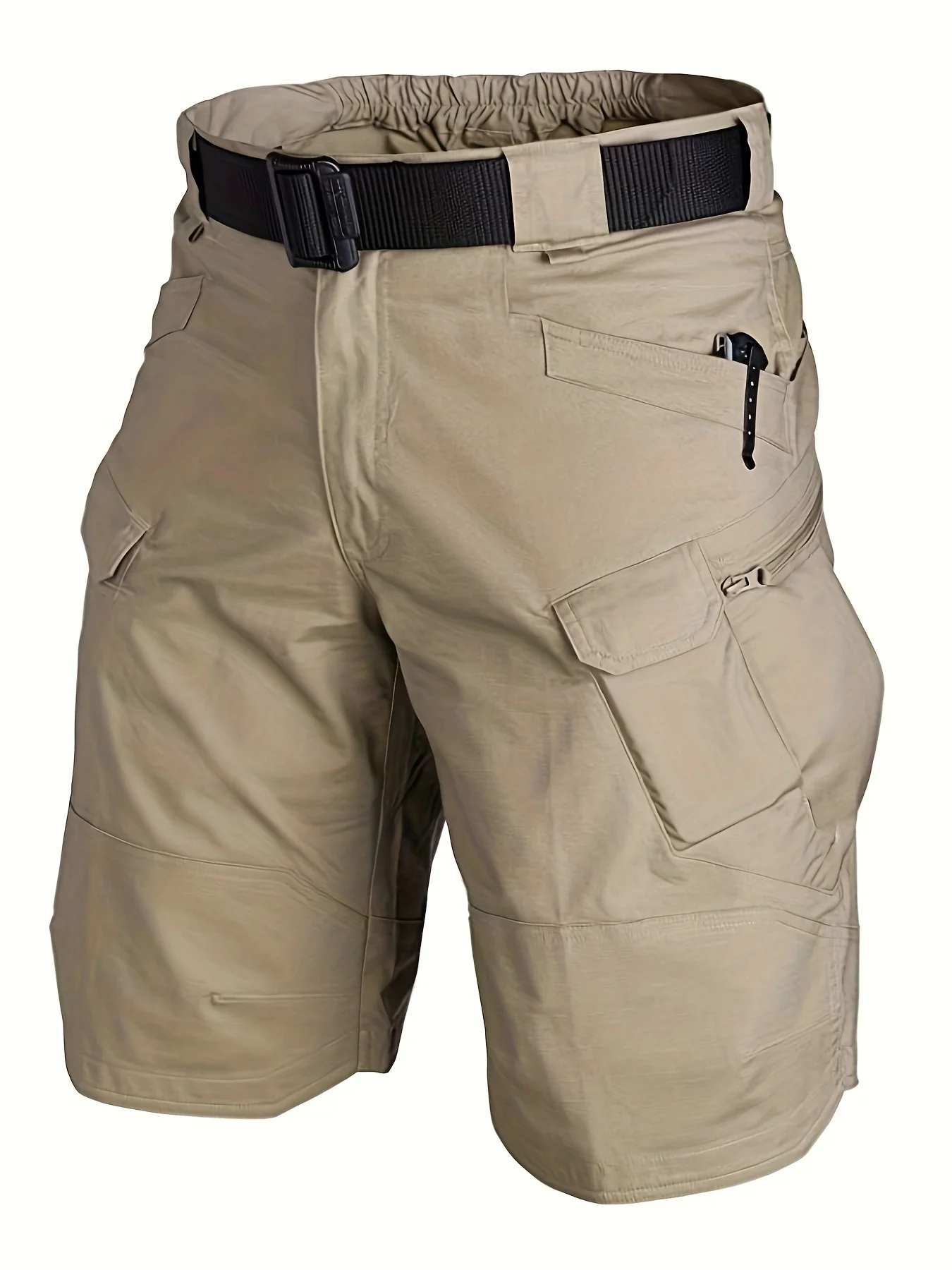 Men's Multi-Pocket Tactical Shorts Multi-Purpose Cargo Shorts Outdoor Waterproof Hiking Track Shorts (Larger Size Recommended)