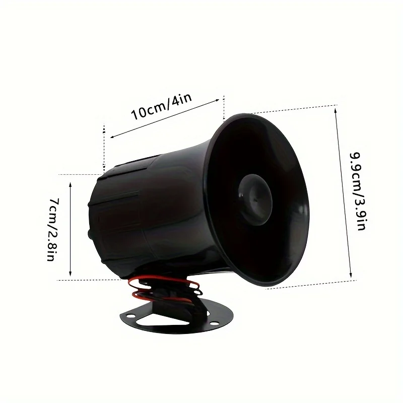 أبواق السيارات بالجملة مع مكبرات الصوت، أبواق دراجة نارية قابلة للتعديل بحجم 12 فولت، أبواق إنذار بستة نغمات #1