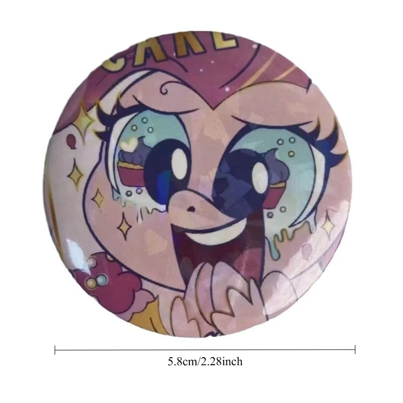 بلدي ليتل المهر Fluttershy قوس قزح داش الخنصر فطيرة الشفق البريق الغريبة أبلجاك بروش شارة صفيح Accessoy هدية 58 مللي متر