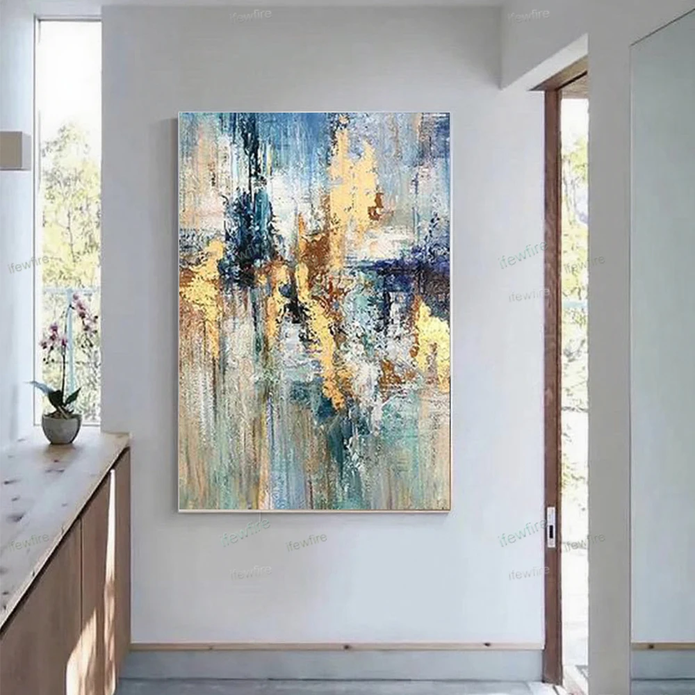 

100% Hand-Painted Oil Painting On Canvas Waking Landscape Poster Decor Living Room Wall Art For Home Modern Abstract Picture