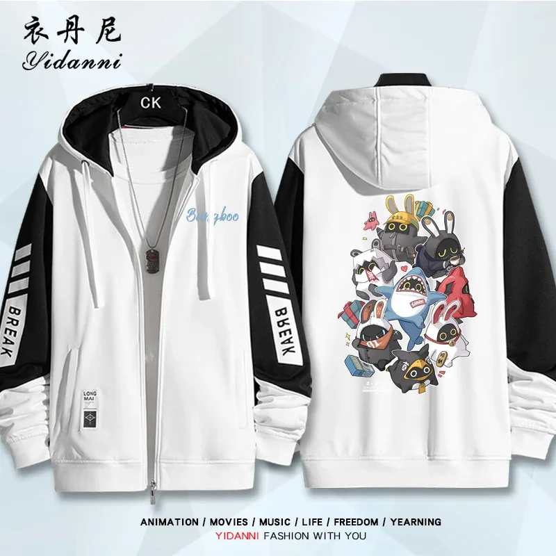 2025 NEW Anime Zenless Zone Zero The Bangboo Kawaii Long Sleeve Print Jacket Zipper Hoodie Women Men Fashion Hooded Coat Tops