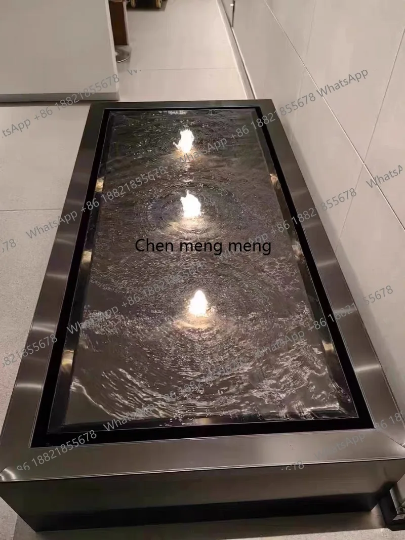 Stainless Steel Painted Water Feature Ornament - Circulating Water Silent Courtyard Garden Fish Pond & Spring Deflector Poolbowl