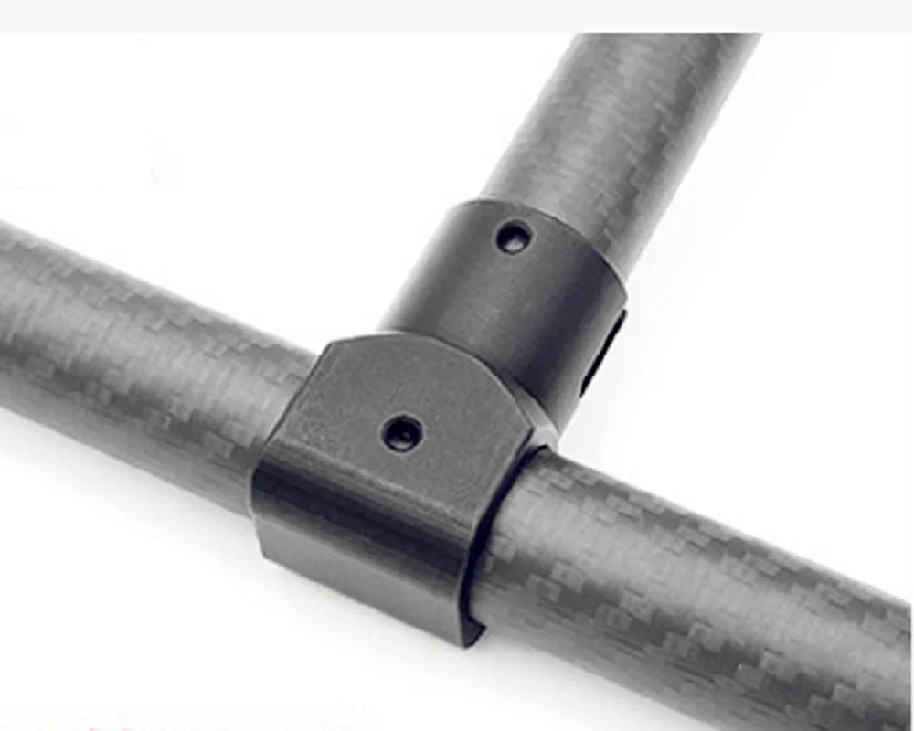 2PCS Three Way Tee Tripod Tube Aluminum Landing Gear 16 20 25 30mm Carbon Fiber Tube Parts for DIY Drone Quadcopter Multicopter