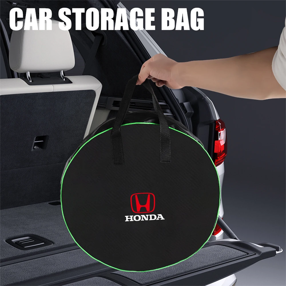 Car Charge Cable Storage Box Charging Gun Organiser Bag Accessories For Honda Mugen Accord Civic Vezel CRV City Jazz HRV Insight